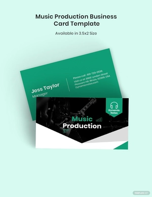 Music Production Business Card Template