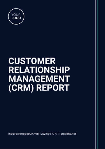 Free Customer Relationship Management (CRM) Report Template to Edit Online