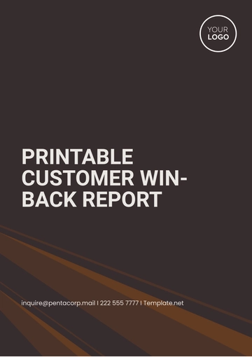 Free Printable Customer Win-back Report Template to Edit Online