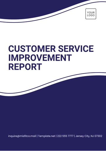 Free Customer Service Improvement Report Template to Edit Online