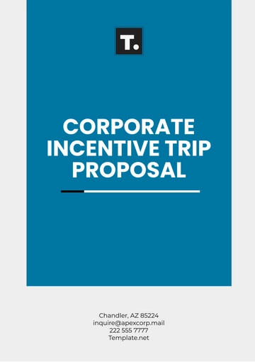 Free Corporate Incentive Trip Proposal Template to Edit Online