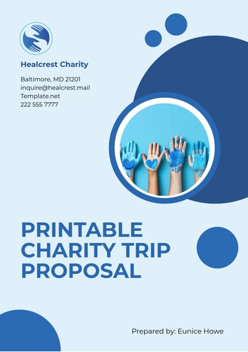 Free Printable Charity Trip Proposal Template to Edit Online