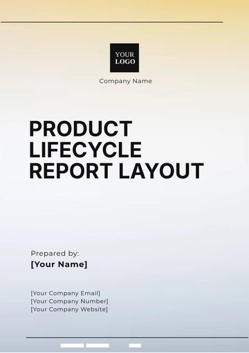 Free Product Lifecycle Report Layout Template to Edit Online