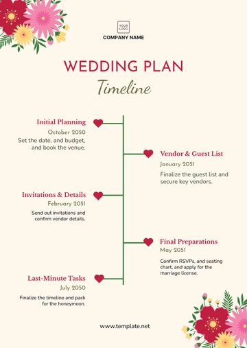 Free Wedding Planner Timeline Template to Edit Online