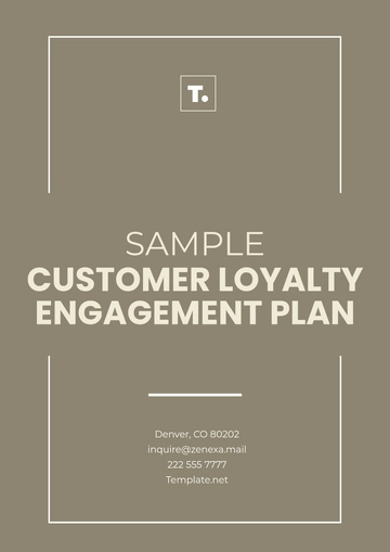 Free Sample Customer Loyalty Engagement Plan Template to Edit Online