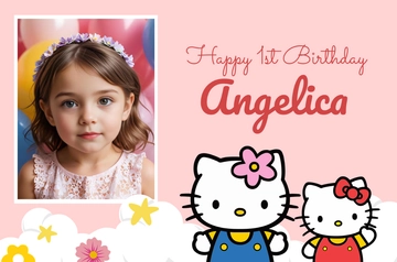 Free Hello Kitty Tarpaulin Design Template to Edit Online