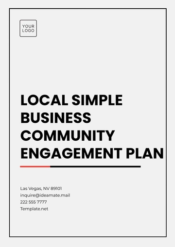 Free Local Simple Business Community Engagement Plan Template to Edit Online