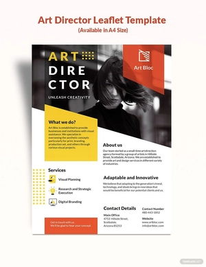 Art Director Leaflet Template