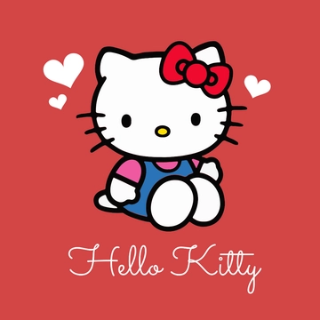 Free Hello Kitty Sticker Template to Edit Online