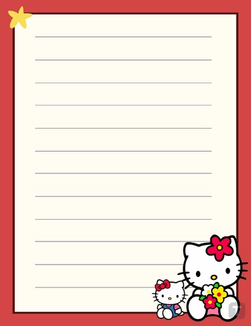 Free Hello Kitty Love Letter Template to Edit Online