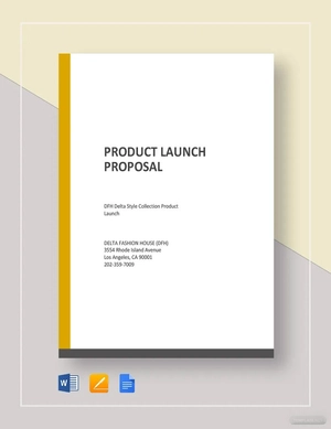 New Product Launch Proposal Template