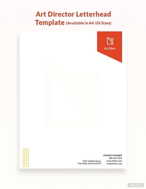 Art Director Letterhead Template