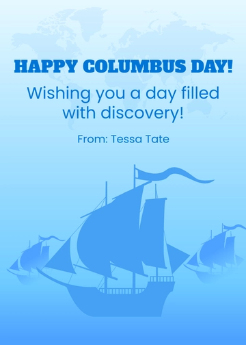 Free Happy Columbus Day Template to Edit Online