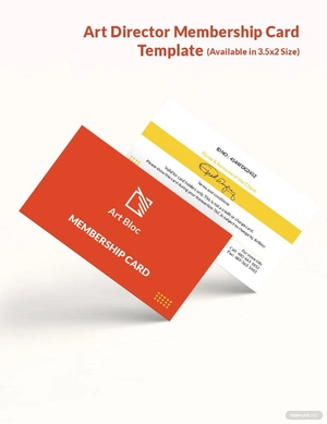 Art Director Membership Card Template
