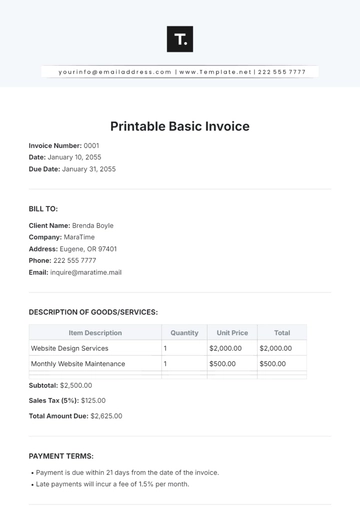 Free Printable Basic Invoice Template to Edit Online Free Printable Basic Invoice Template to Edit Online