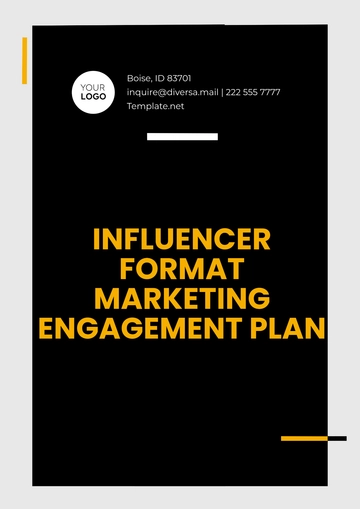 Free Influencer Format Marketing Engagement Plan Template to Edit Online