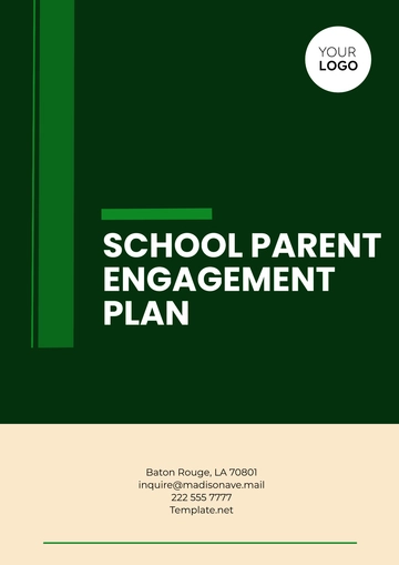 Free School Parent Engagement Plan Template to Edit Online