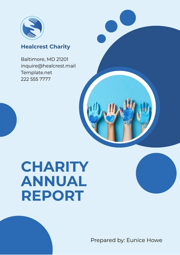 Free Charity Annual Report Template to Edit Online