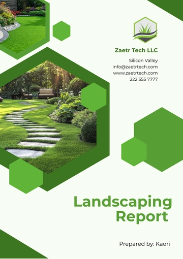 Free Landscaping Report Template to Edit Online