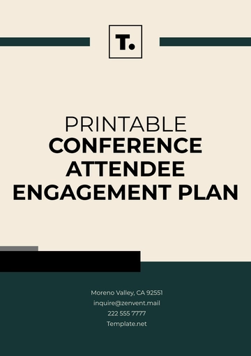 Free Printable Conference Attendee Engagement Plan Template to Edit Online