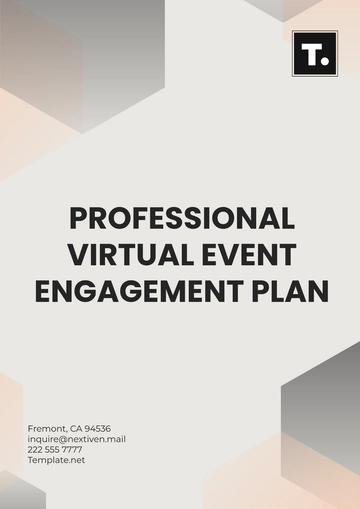 Free Professional Virtual Event Engagement Plan Template to Edit Online