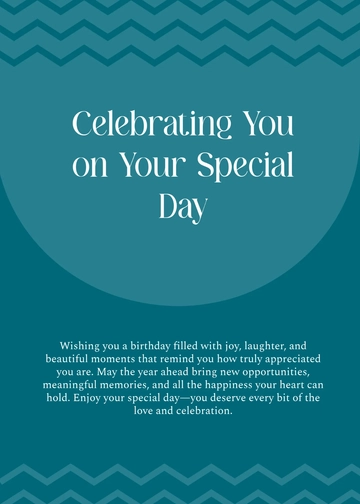 Free Birthday Greeting Message Template to Edit Online