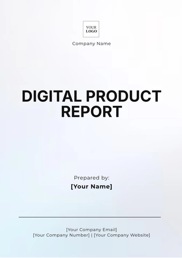 Free Digital Product Report Template to Edit Online
