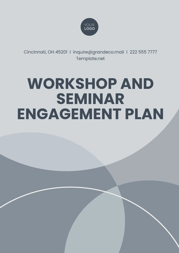 Free Workshop and Seminar Engagement Plan Template to Edit Online