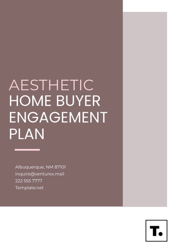 Free Aesthetic Home Buyer Engagement Plan Template to Edit Online