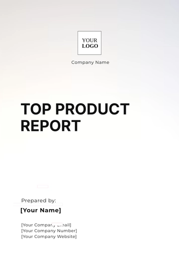 Free Top Product Report Template to Edit Online