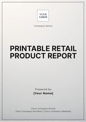 Free Printable Retail Product Report Template to Edit Online