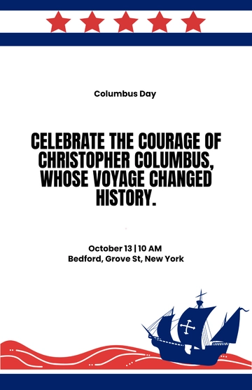 Free Columbus Day Poster Template to Edit Online