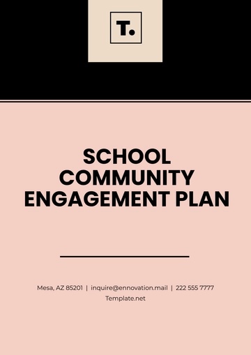 Free School Community Engagement Plan Template to Edit Online