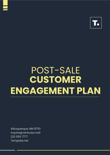 Free Post-Sale Customer Engagement Plan Template to Edit Online
