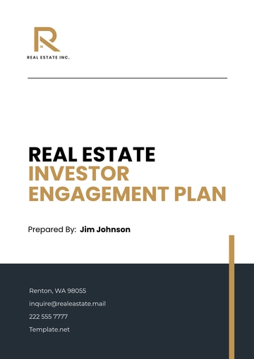 Free Real Estate Investor Engagement Plan Template to Edit Online
