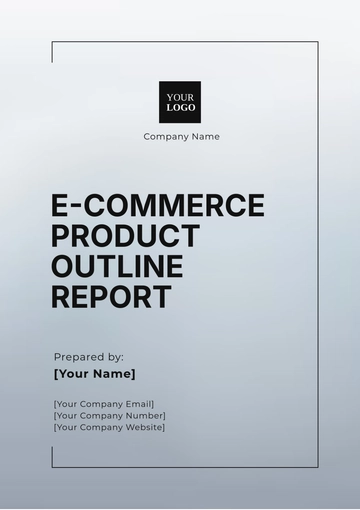 Free E-commerce Product Outline Report Template to Edit Online