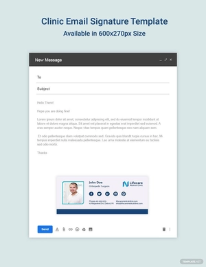 Clinic Email Signature Template