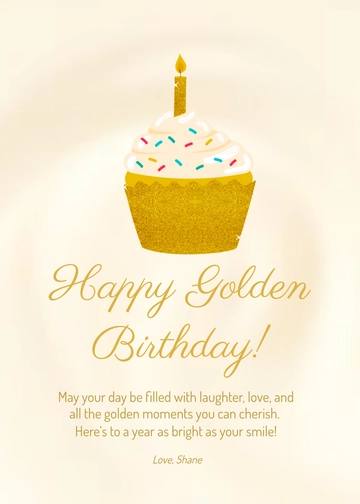 Free Golden Birthday Message Template to Edit Online Free Golden Birthday Message Template to Edit Online