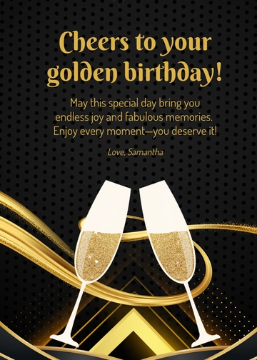 Free Golden Birthday Greeting Template to Edit Online Free Golden Birthday Greeting Template to Edit Online