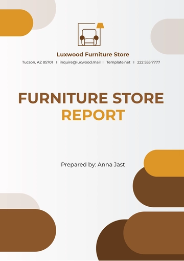 Free Furniture Store Report Template to Edit Online