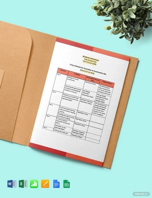 5-day Construction Project Schedule Template