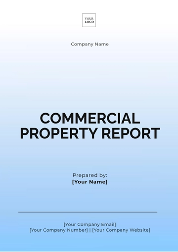 Free Commercial Property Report Template to Edit Online