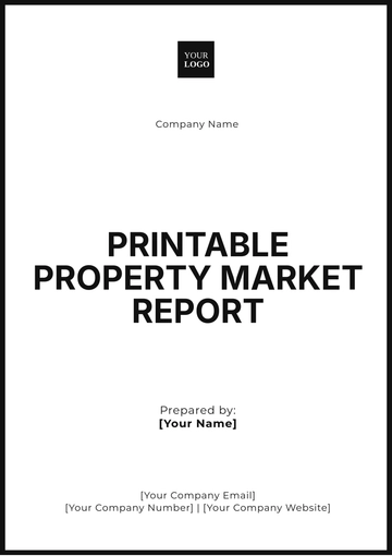 Free Printable Property Market Report Template to Edit Online