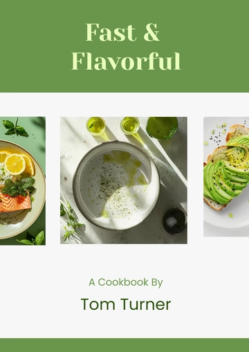 Free Cookbook with Photos Template to Edit Online