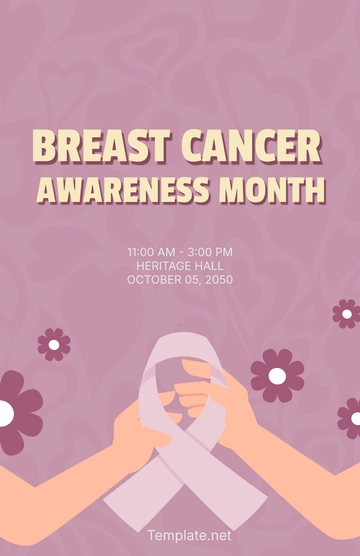 Free Vintage Breast Cancer Awareness Month Poster Template to Edit Online