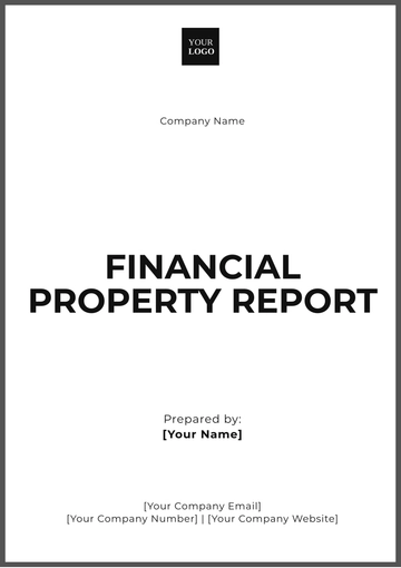 Free Financial Property Report Template to Edit Online