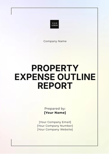 Free Property Expense Outline Report Template to Edit Online