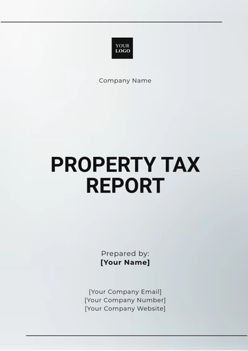 Free Property Tax Report Template to Edit Online