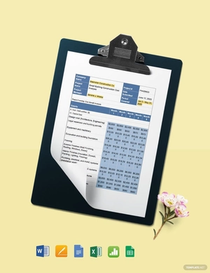 Building Cost Analysis Template