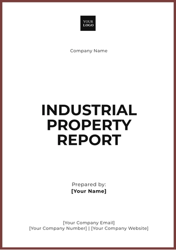 Free Industrial Property Report Template to Edit Online